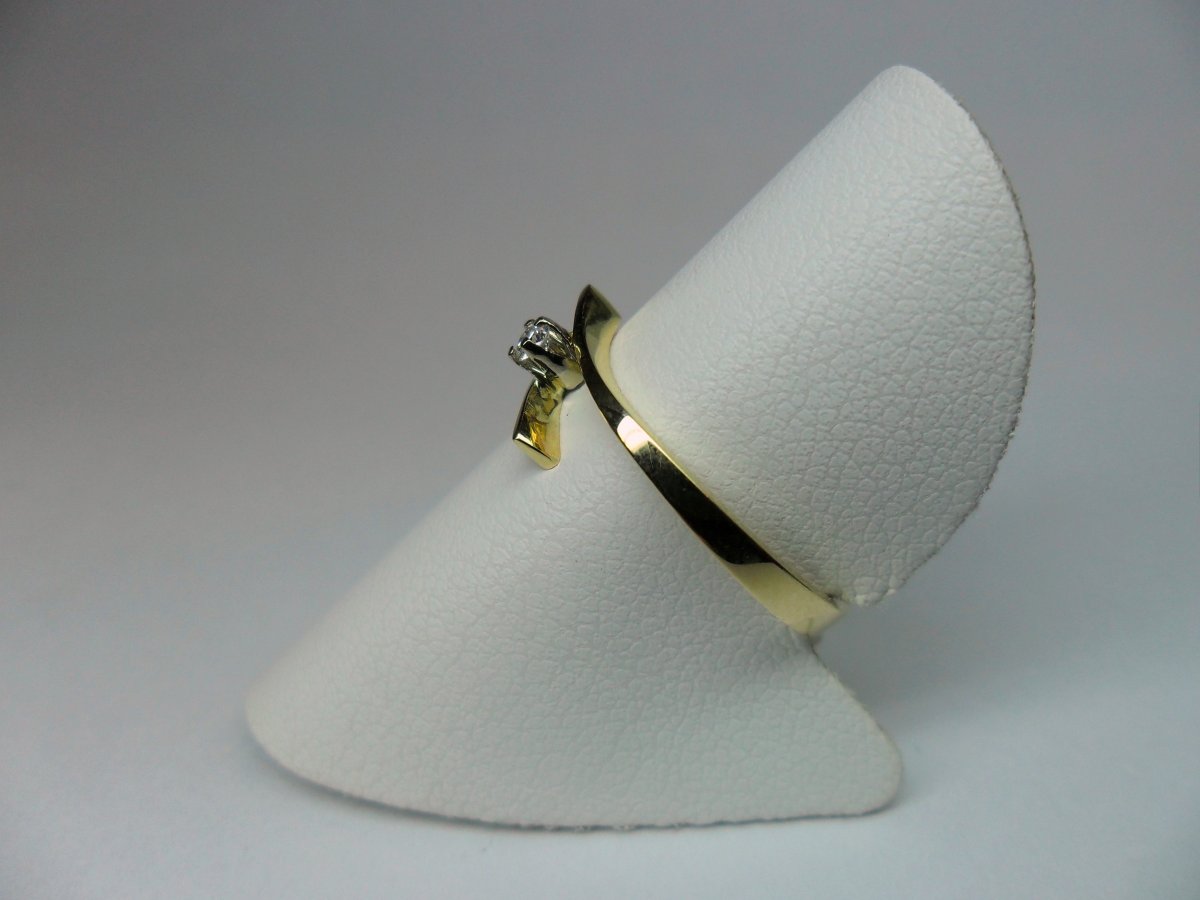 Slag Solitair Geelgoud 0.04 crt.